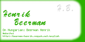 henrik beerman business card